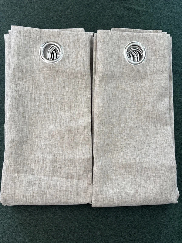 Faux linen 💯 Blackout Curtains W55 x L69 Inch Two Panels