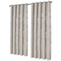 OLIVIA ROCCO Leaf Natural Sparkle Blackout Curtains: NATURAL / 66" (WIDTH) x 54" (DROP)