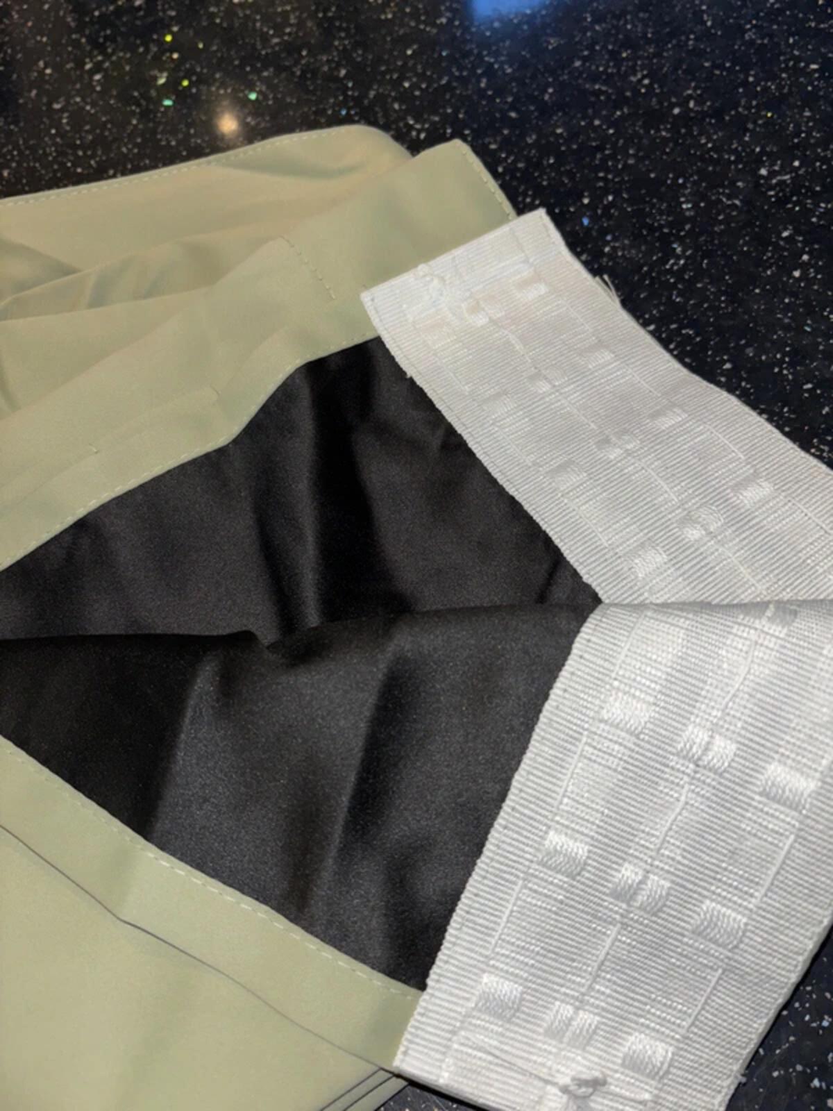 Blackout Curtains Thermal Insulated Pencil Pleat Light Sage 46 x 72 Inch