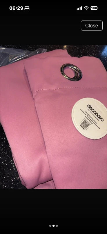 Deconovo Pink blackout curtains 66Wx72L inches x 2 panels