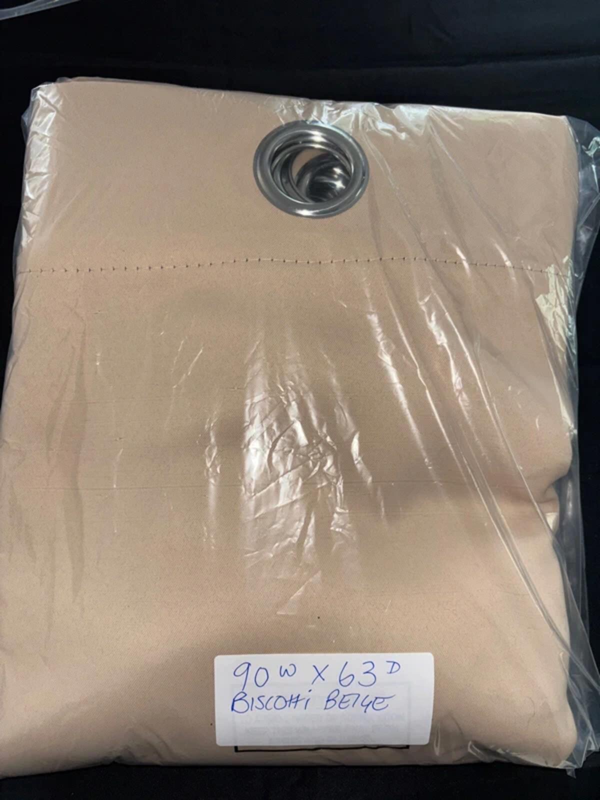 Extra Wide Blackout Curtains 2 panels 90Wx63L inches in Biscotti Beige