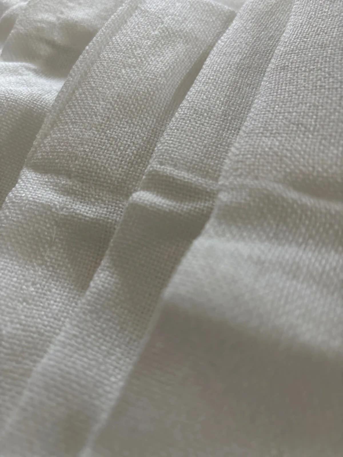 White Linenlook Curtains Eyelet 2 panels 46Wx72L inches