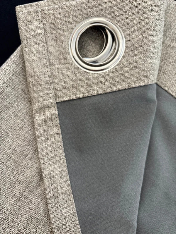 💯 Blackout Linen look Curtains 46Wx54L  Inch Linen, 1 Pair
