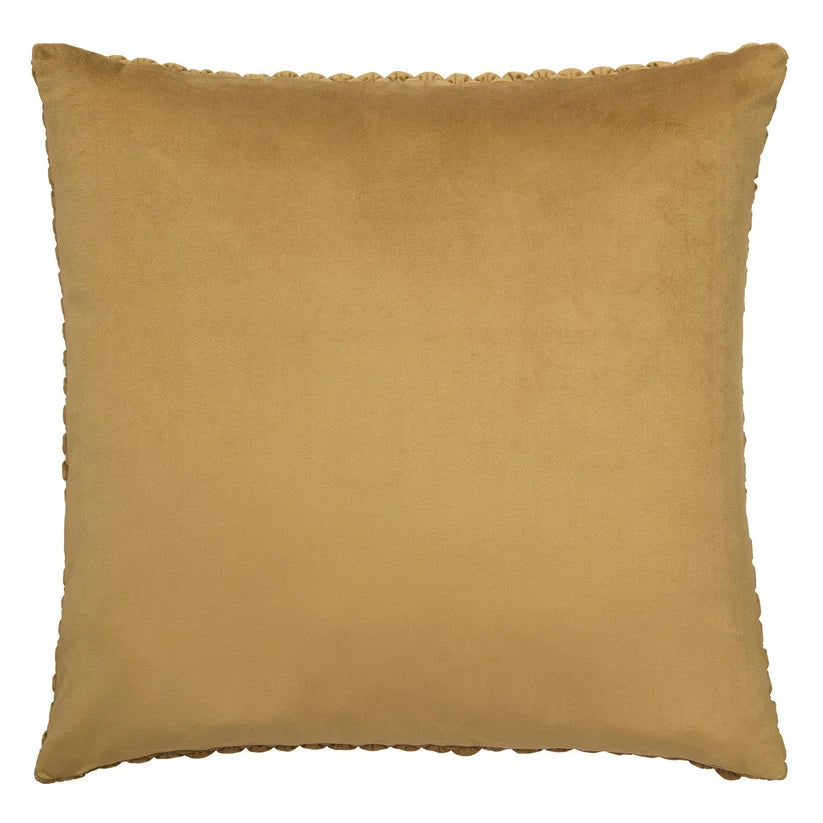 Bobble  Filled Cushion  in  Ochre 55 x 55cm