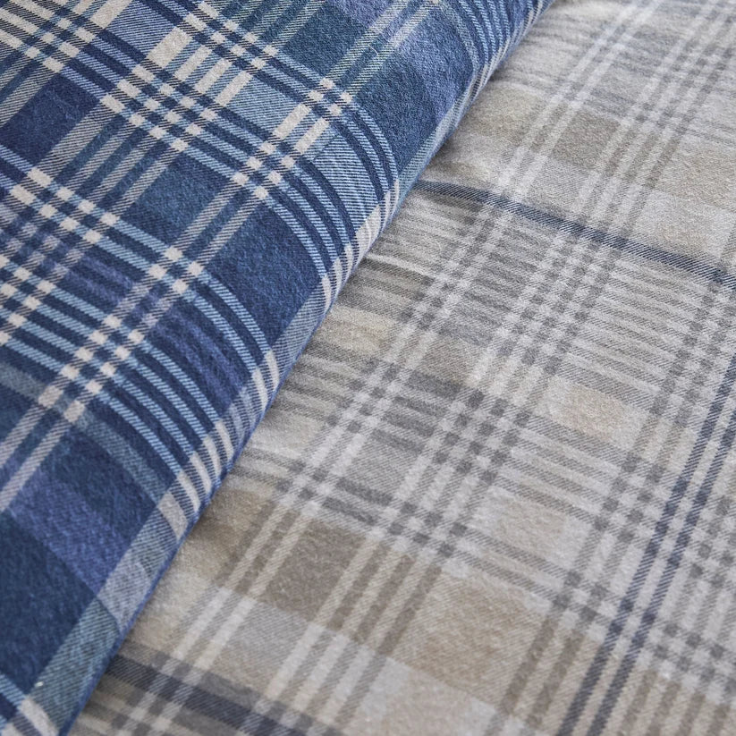 Bennet Check Duvet Cover Set in Navy