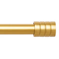 Gold extendable curtain pole 76cm to 200cm with end cap finial