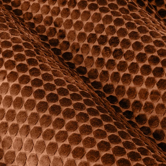 Neptune Fully Lined Velvet Eyelet Curtains Pair in Copper