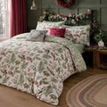 Dreams & Drapes Winter Sprigs green 100% brushed cotton duvet cover set