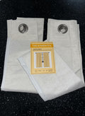 Treatmentex Curtain Panels W50x54L Cream Eyelet Drapes, 2 panels