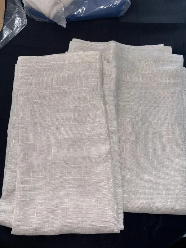 Rustic Linen look Light filtering Curtains 2 Panels both 52Wx72L Pencil pleat