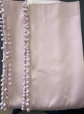 Pink Pom Pom Pencil pleat curtains 50" w x 90” long x2 Panels
