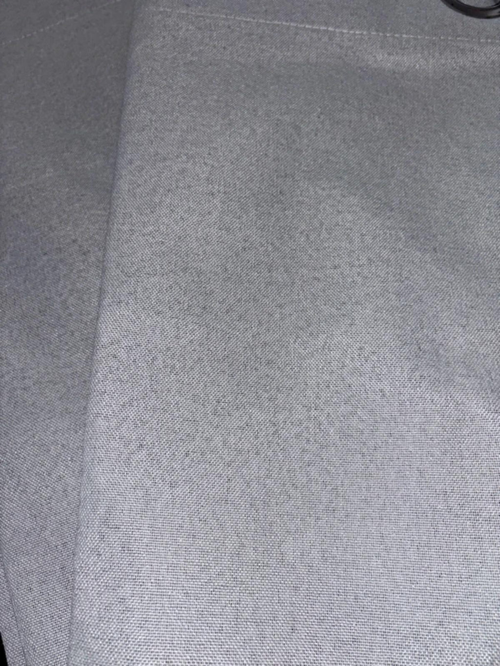 Faux Linen textured Greyish White 💯 Blackout Curtains 52Wx72L inches