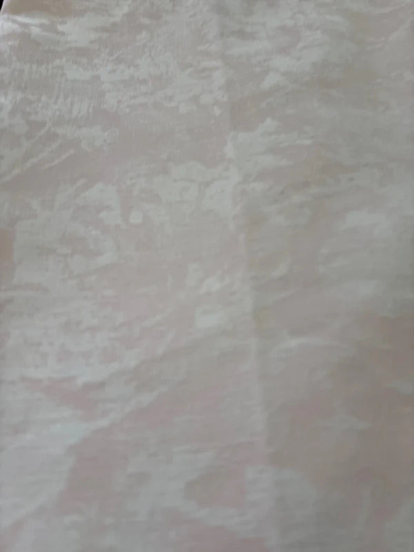 Premium Chenille Floral Jacquard Curtains in Pink and cream 52Wx90L inches