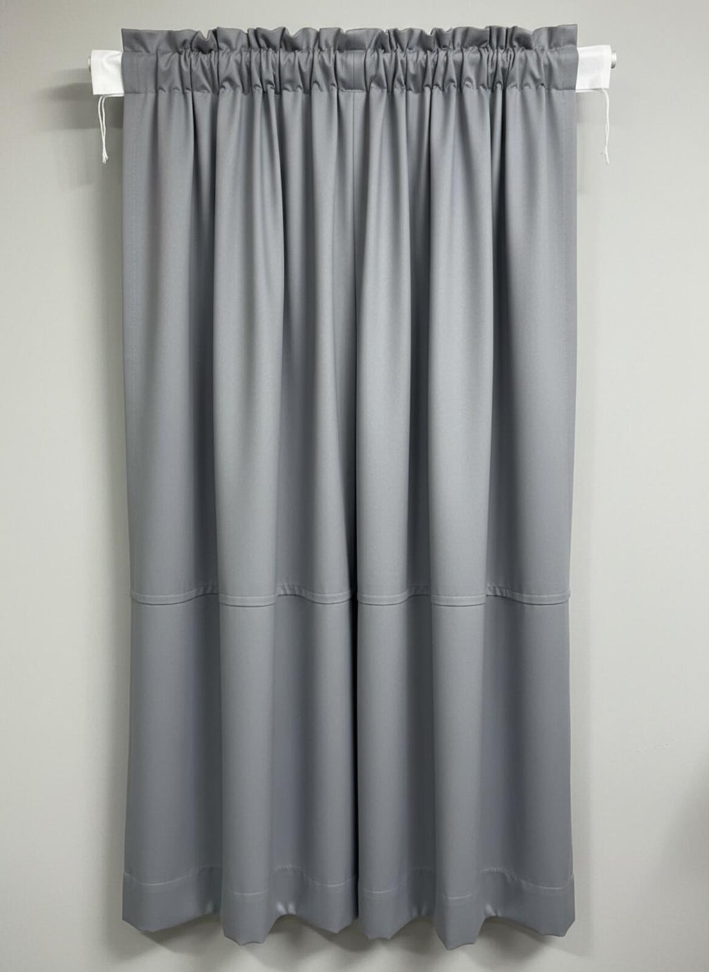 Grey Pencil pleat Curtain Panels Set - 2 Panels, 46W x 90L