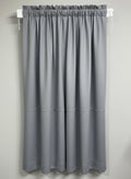 Grey Pencil pleat Curtain Panels Set - 2 Panels, 46W x 90L