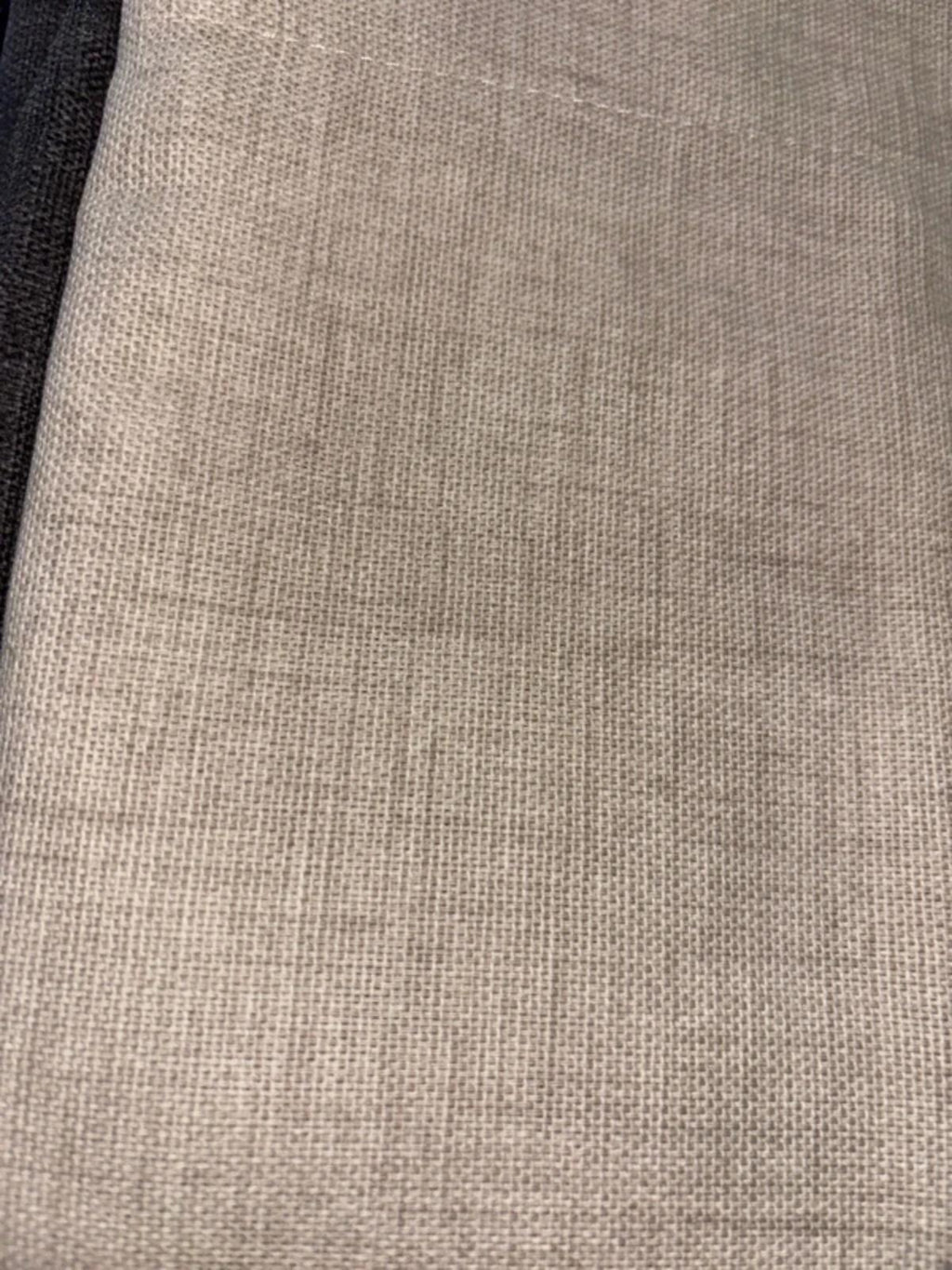 💯 Cotton Beige and Grey Header Curtains 2panels 66Wx72Lb