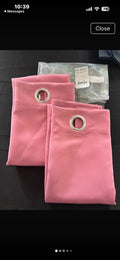 Pink Blackout curtains 46Wx54L x 2 panels