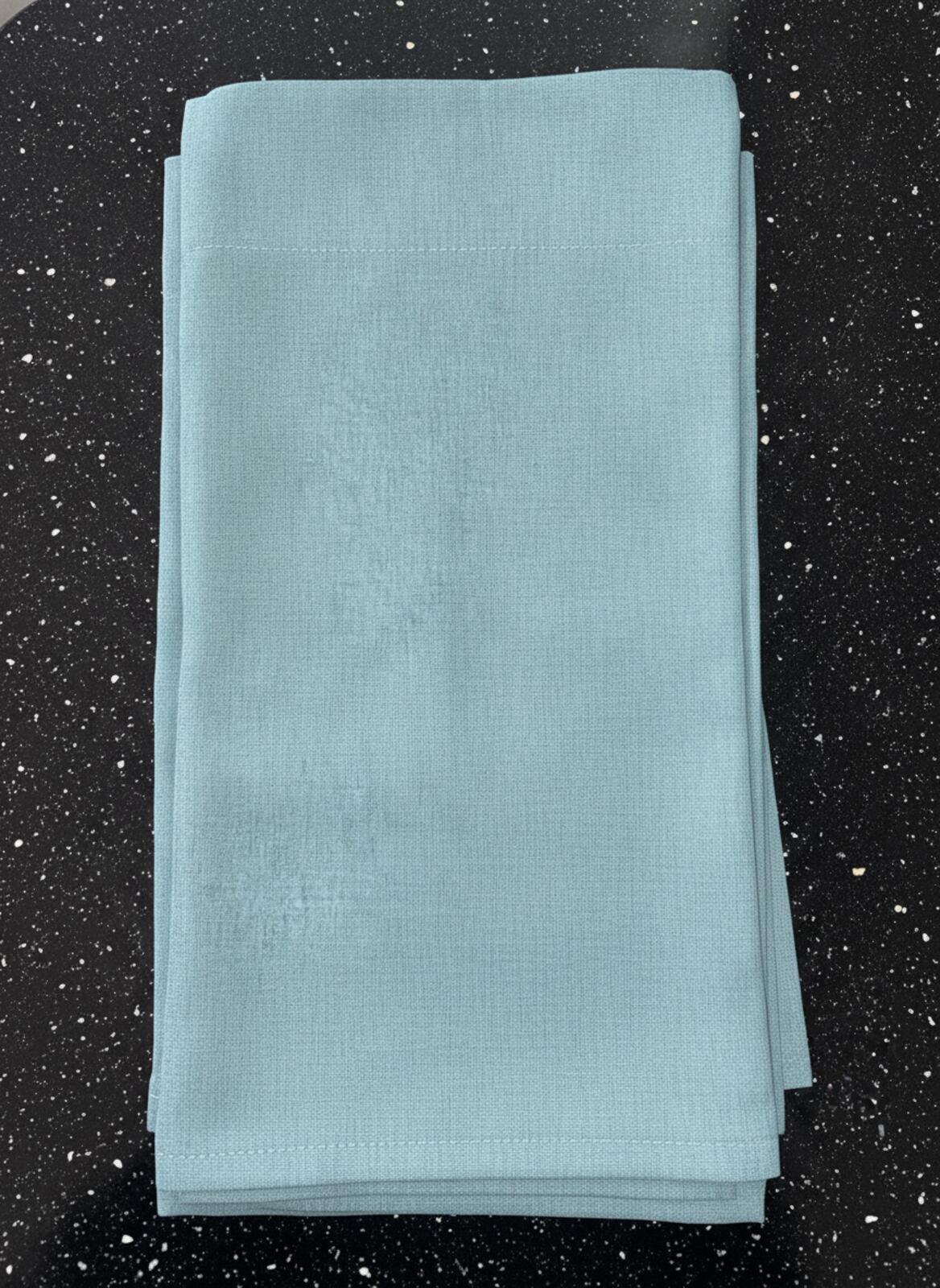 Faux Linen Blackout Curtains in Turquoise 46Wx72L