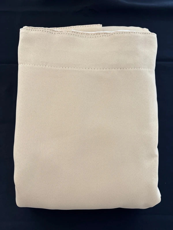 Biscotti Beige Pencil Pleat Curtains 90x90 inches x2