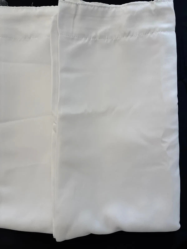 Pure White Pencil Pleat Curtains 66Wx90L