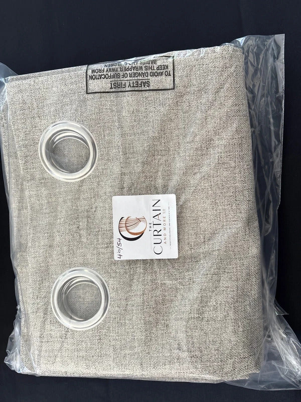 💯 Blackout Linen look Curtains 46Wx54L  Inch Linen, 1 Pair