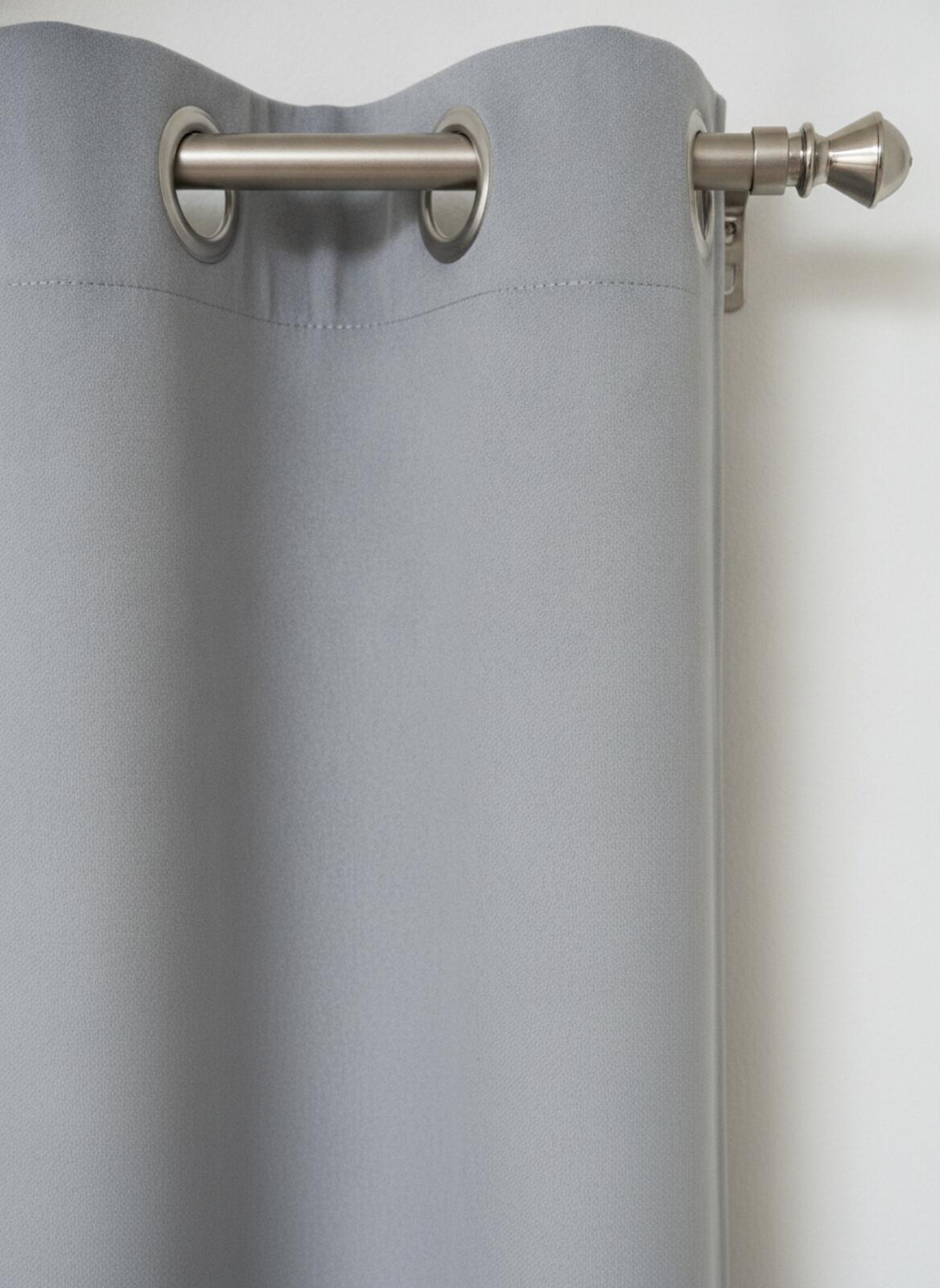 Textured Herringbone Curtains in Grey 52Wx72L
