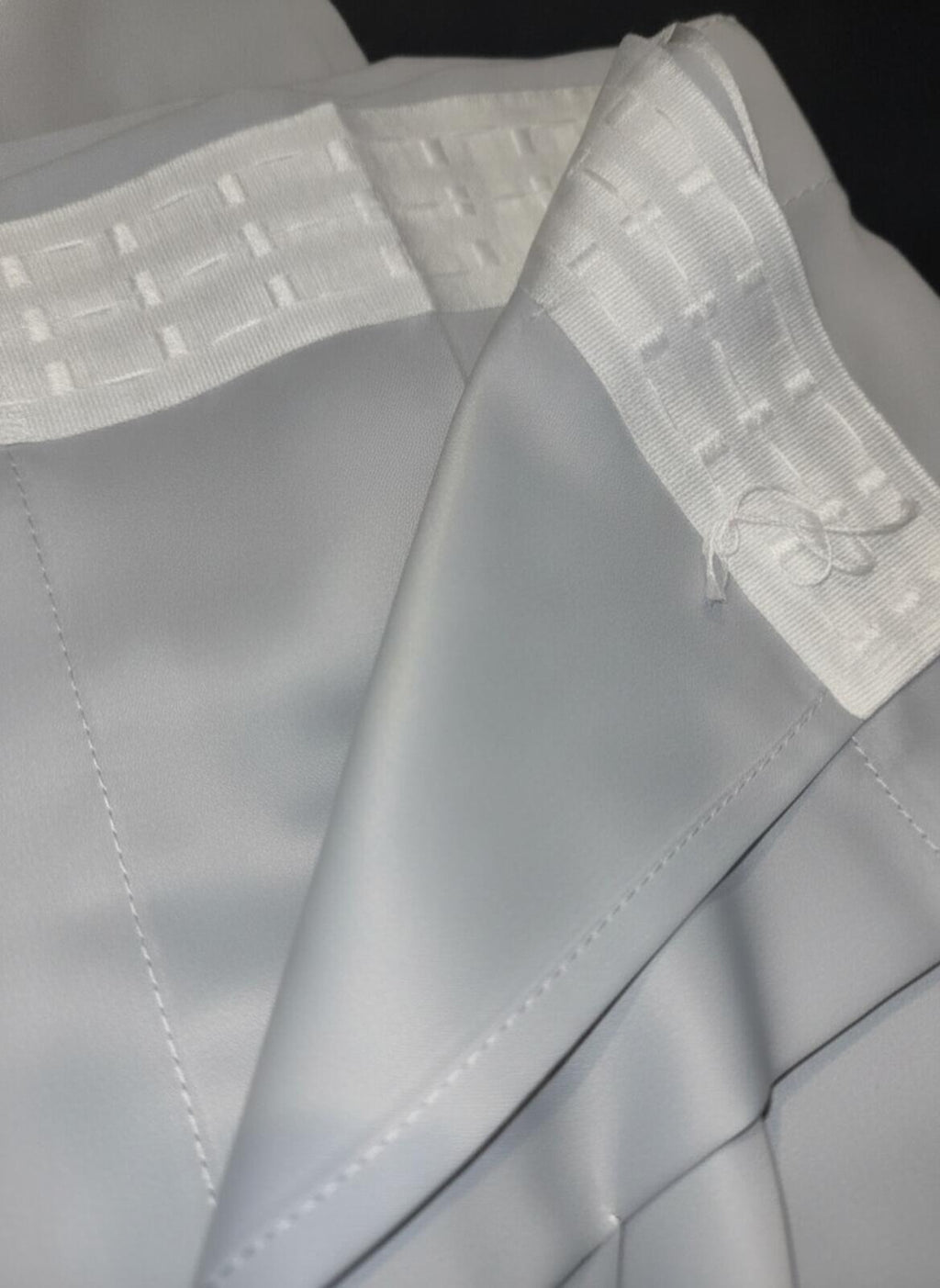 Super Soft Blackout Curtains Pencil Pleat  Silver White W55 x L96 Inch 2 Panels