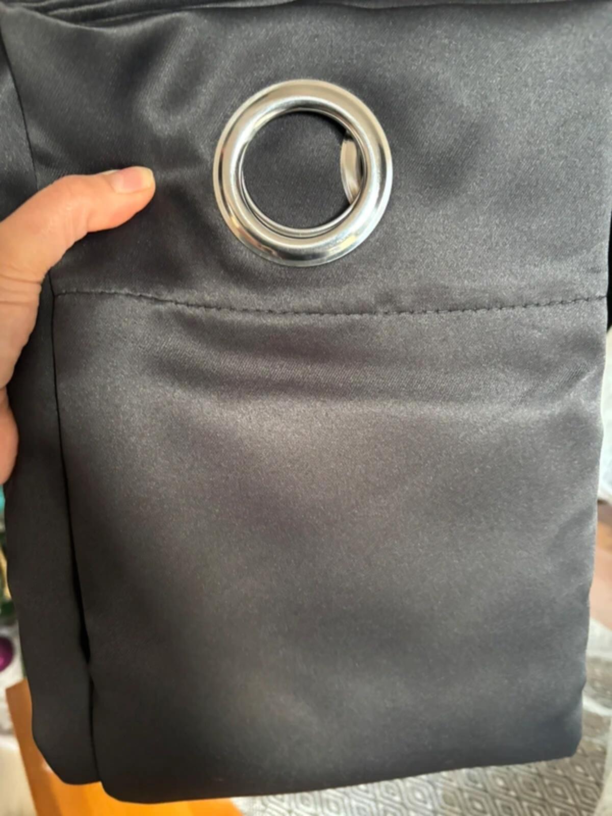 Pair of blackout eyelet curtains 46w x 54l