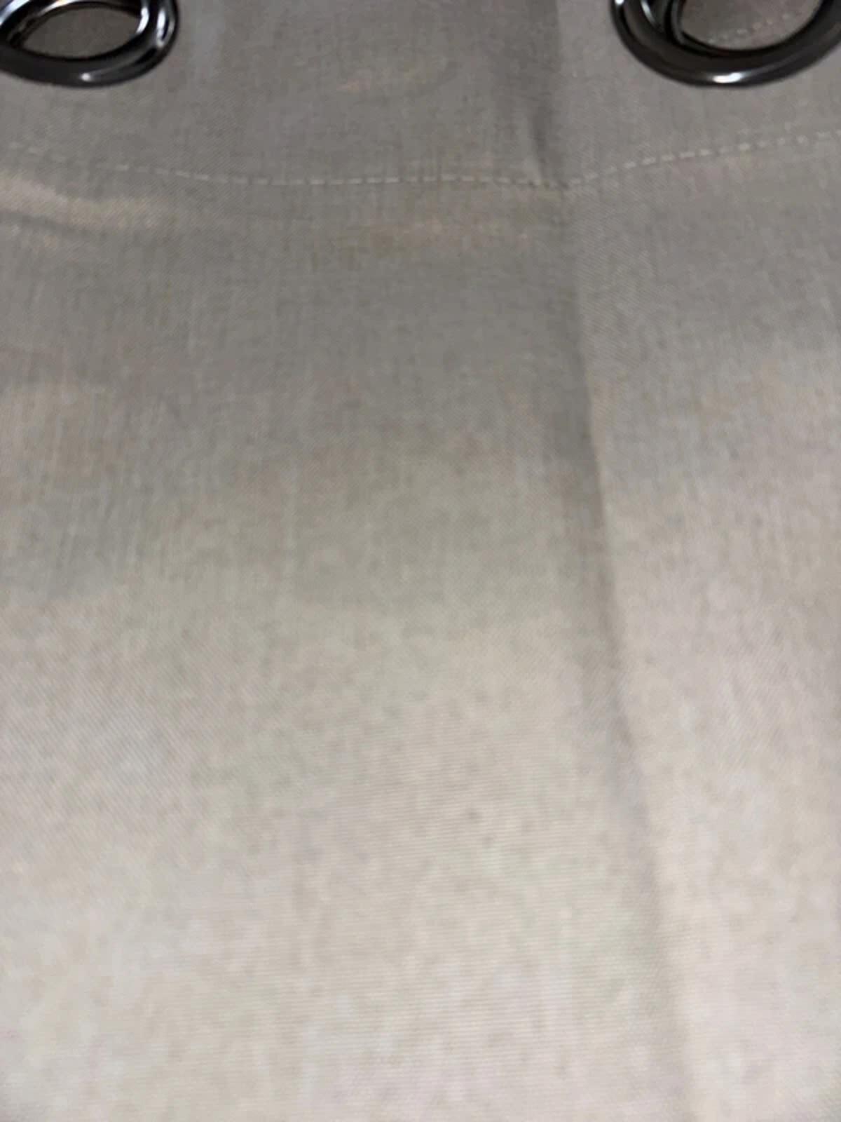 Full Blackout Curtains Faux Linen Greyish White 52x63 Inch
