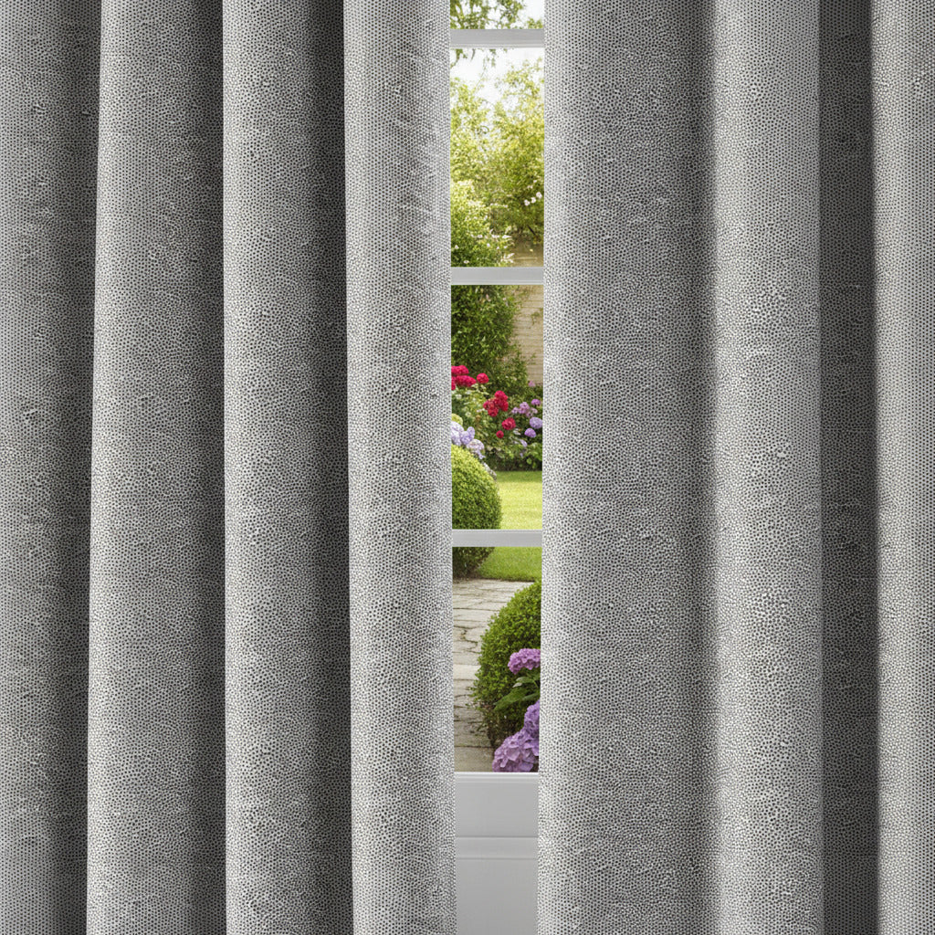 Luxurious Paoletti Pendleton eyelet curtains 66"Wx54"L-Graphite
