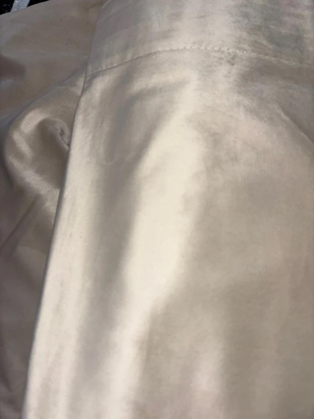 Luxurious Beige Velvet Pencil Pleat Curtains 2 panels 66Wx90L