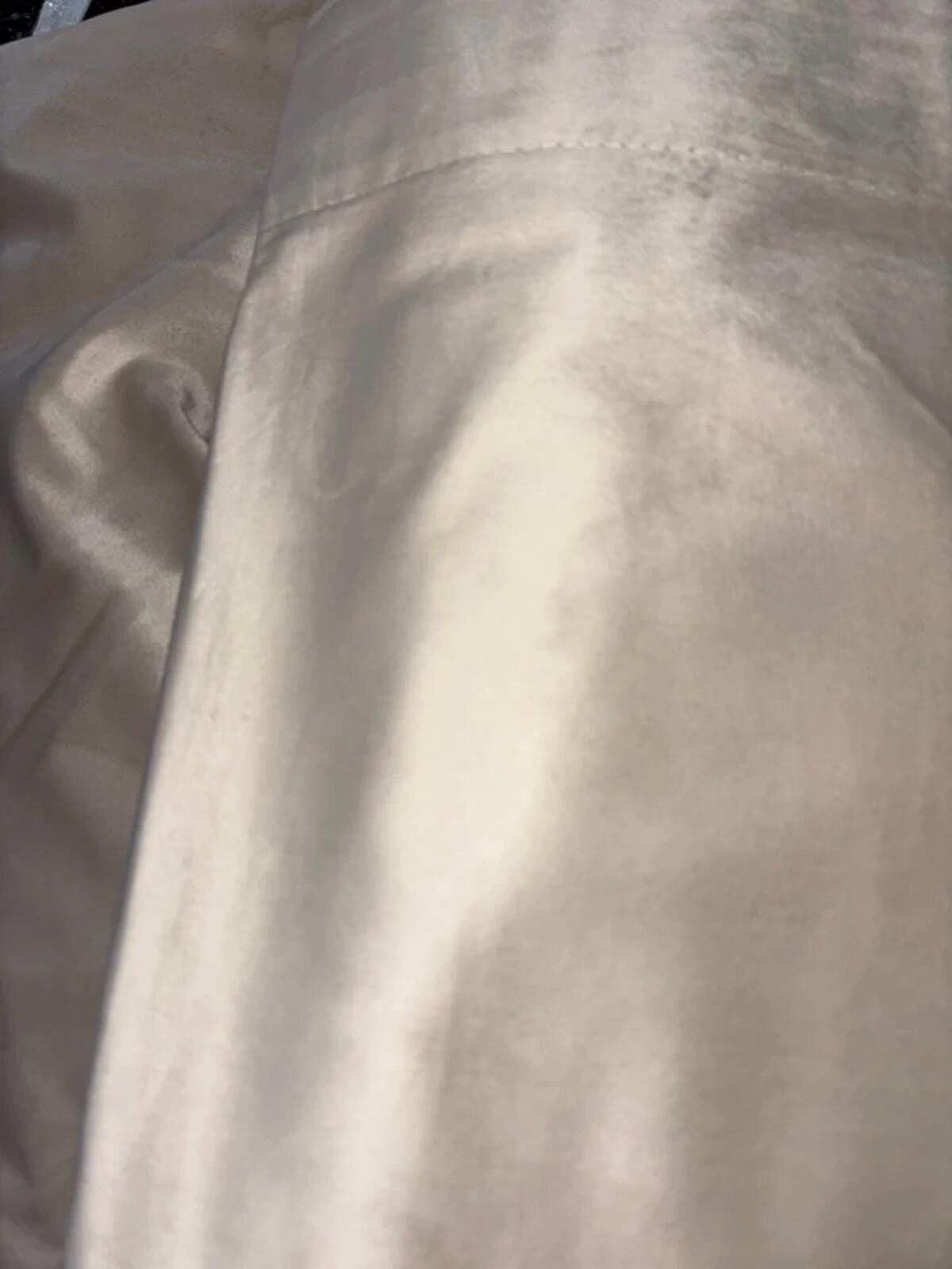 Luxurious Beige Velvet Pencil Pleat Curtains 2 panels 66Wx90L