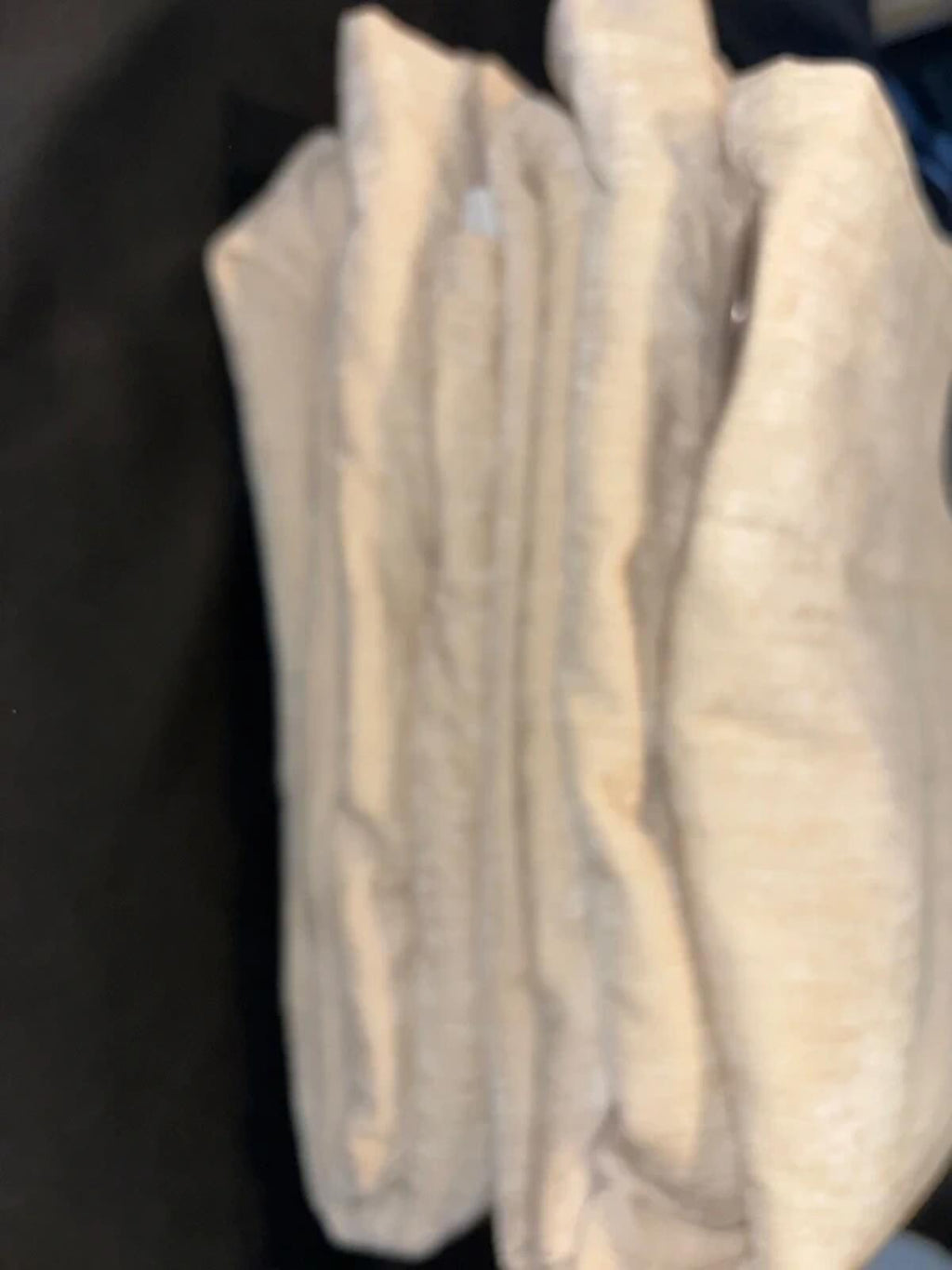 Cream Chenille Fully lined Curtains 46Wx54L 2 panels