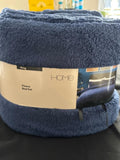 Kingsize Fleece Duvet Bedding Set in Blue