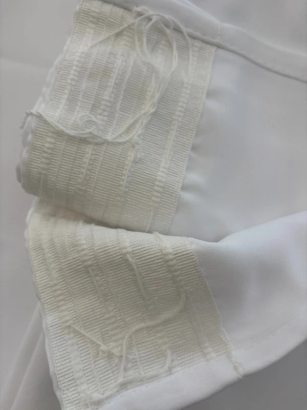 Pure White Pencil Pleat Curtains 66Wx90L