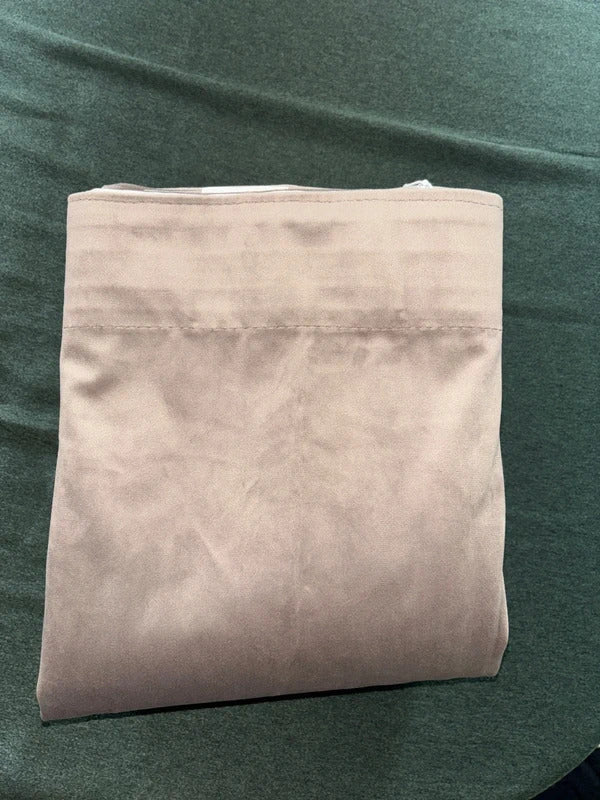 Champagne Velvet pencil pleat Curtains 52Wx90L inches x 2 panels