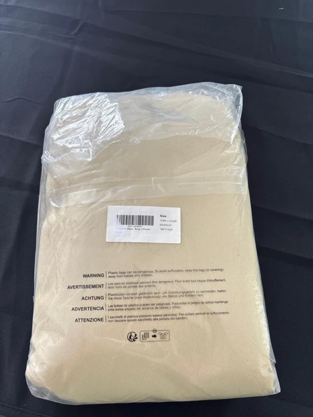 Deconovo Beige Curtains 66Wx 84L Inch Beige 2 Panels