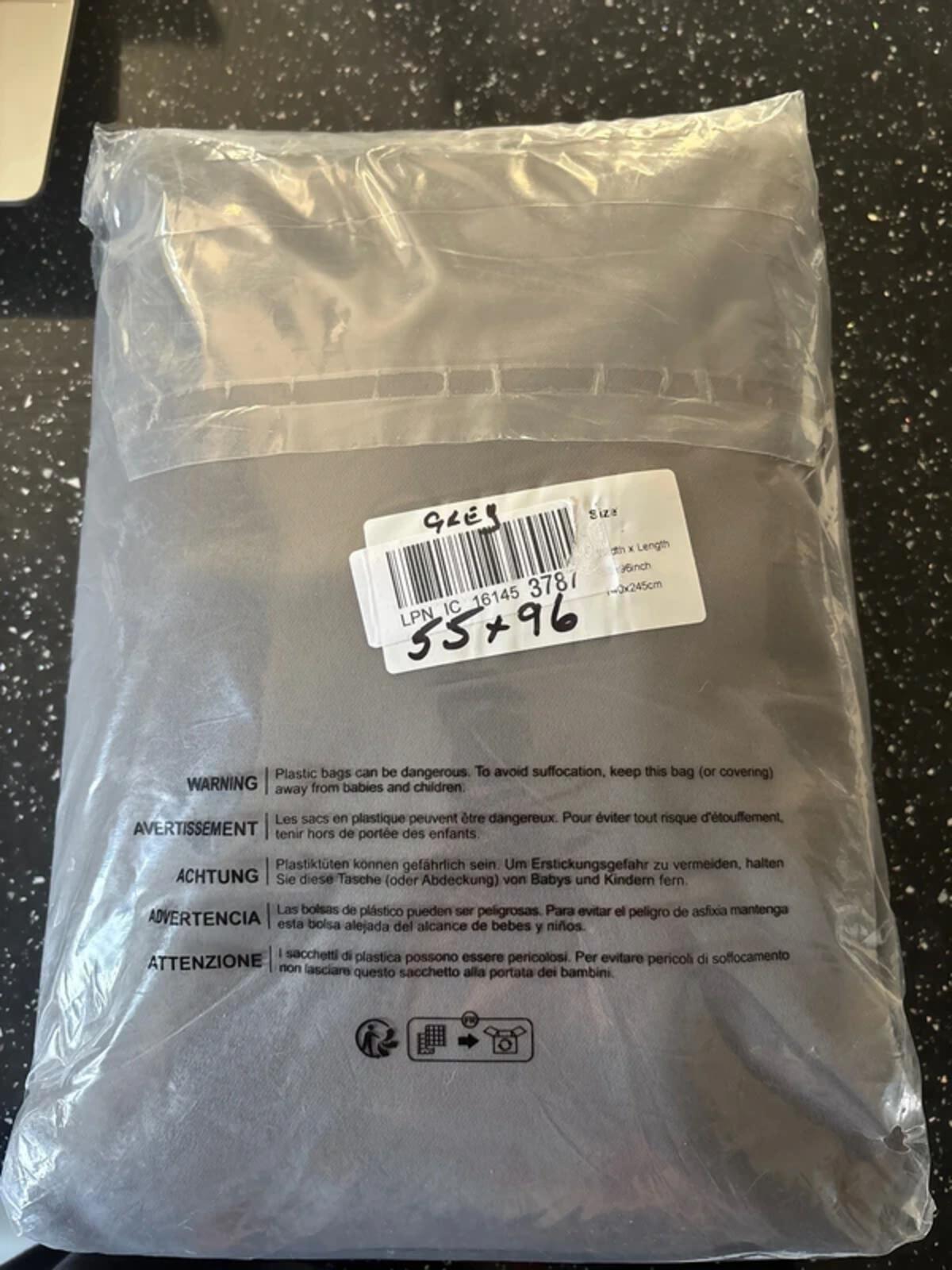 Super soft Eyelet Curtains in Grey 55wx96L pair