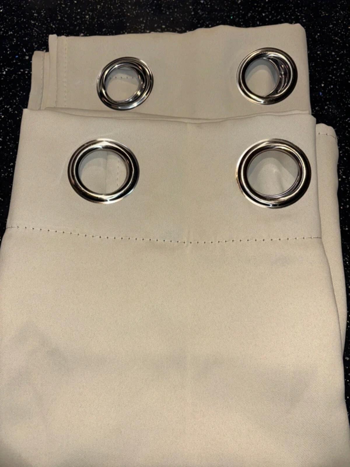 Light beige curtains 34Wx46L pair