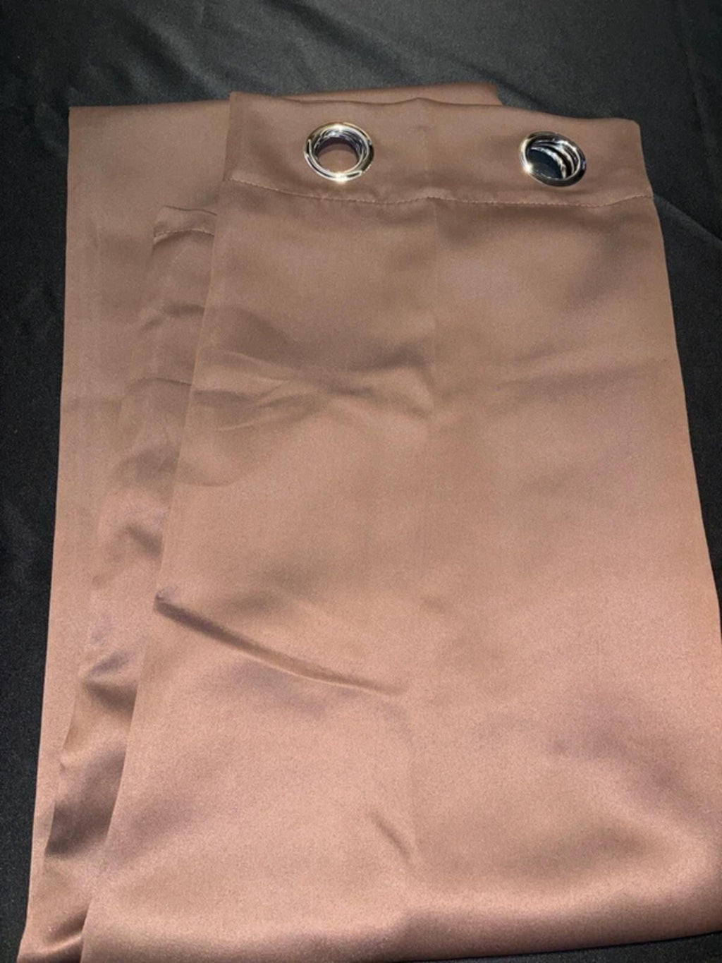 One large curtain panel in Chocolate 55Wx96Lb