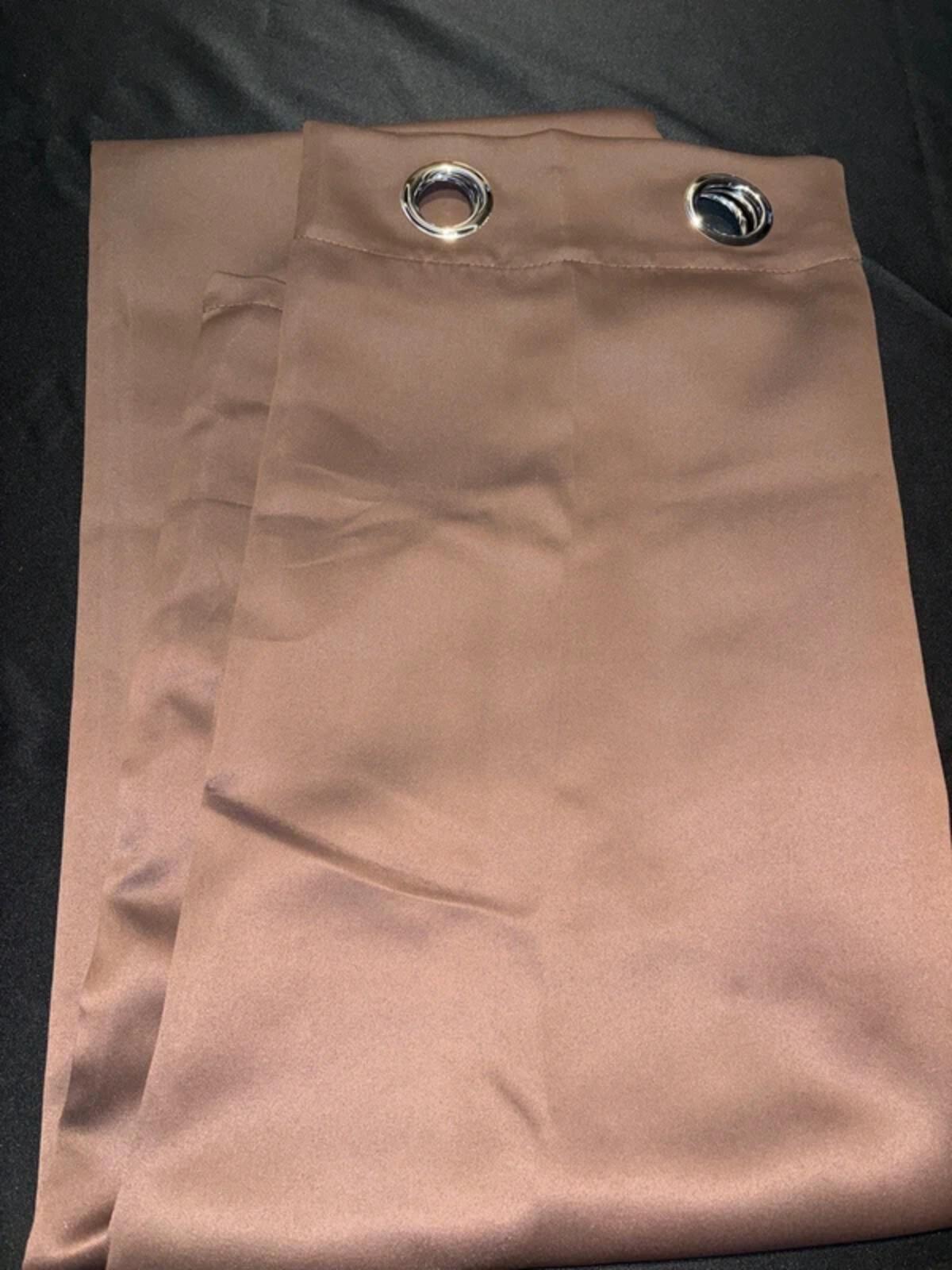 One large curtain panel in Chocolate 55Wx96Lb