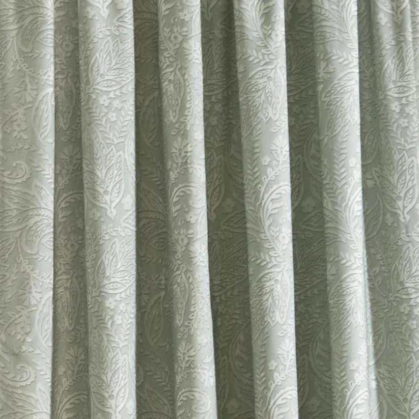 Aveline Pencil Pleat Curtains in Green W 66 x L 90 inches