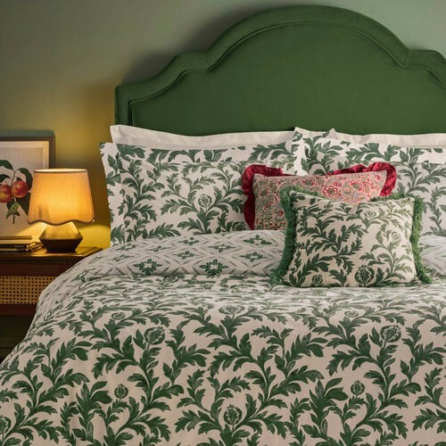 Hedera Printed Duvet Cover Set Verdie-Super King