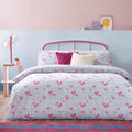 Heya Home Gingham Bows Printed Blue King size Duvet cover set