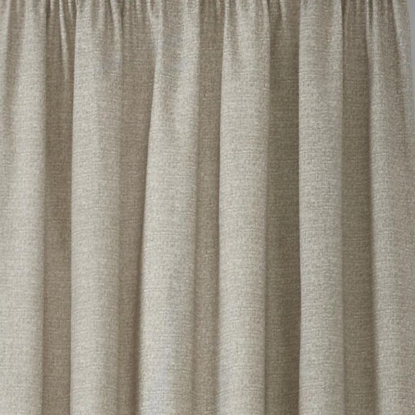 Pembrey Pencil Pleat Curtains in Natural 66" Width x 90" Drop (168 x 229cm)