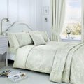 Jasmine Duvet Cover Set in Green Double