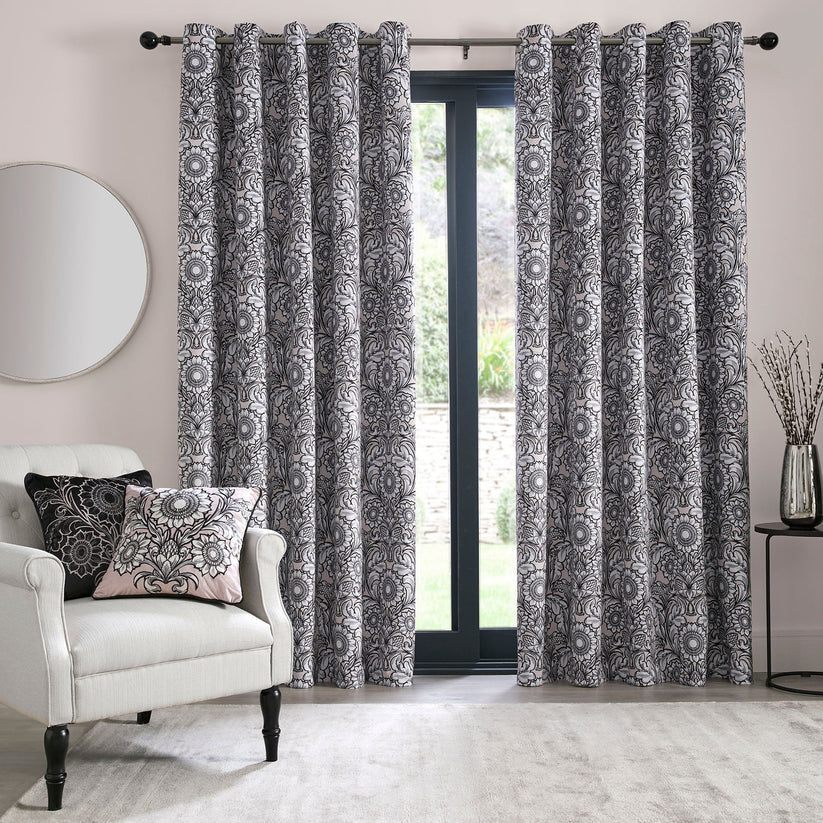 Romilly Eyelet Curtains in Natural W 66 x L 90 inches