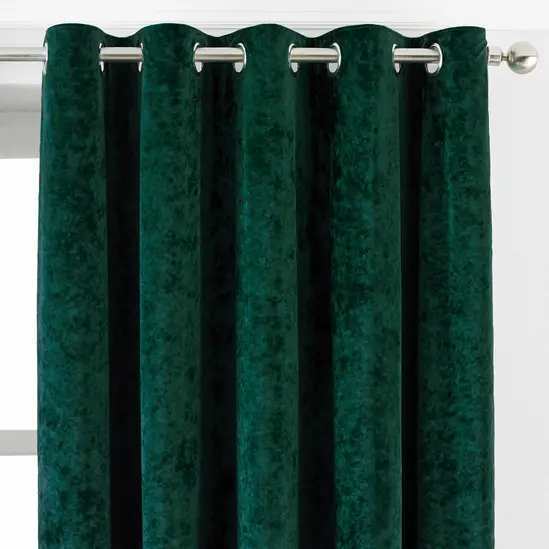 Opulent crushed Velvet Emerald Green Curtains  90"W x 54"L