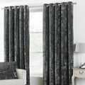 Verona Fully Lined Crushed Velvet Eyelet Curtains Petrol 66W x 108L inches