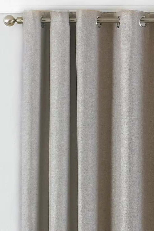 Atlantic Fully Lined Twill Woven Eyelet Curtains Natural 90W x 54L inches